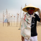 Sand storm at Gobi Heaven in Inner Mongolia, China on August 9th, 2019